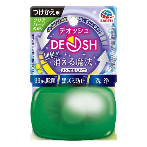 アース製薬 デオッシュ　ＤＥＯＳＨ　タンクにおくタイプ　つけかえ　クリアハーブの香り 65ml