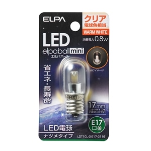 ＬＥＤナツメ球Ｅ１７　ＬＤＴ１ＣＬ‐ＧＥ１７Ｇ１１６