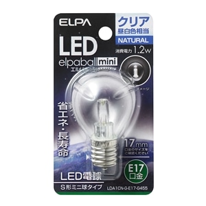 ＬＥＤ電球Ｓ形Ｅ１７　ＬＤＡ１ＣＮ‐ＧＥ１７Ｇ４５５