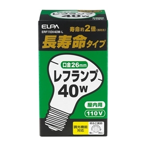 ＥＬＰＡ(エルパ） 長寿命レフランプＥＲＦ１１０Ｖ４０Ｗ‐Ｌ