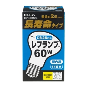 ＥＬＰＡ(エルパ） 長寿命レフランプＥＲＦ１１０Ｖ６０Ｗ‐Ｌ