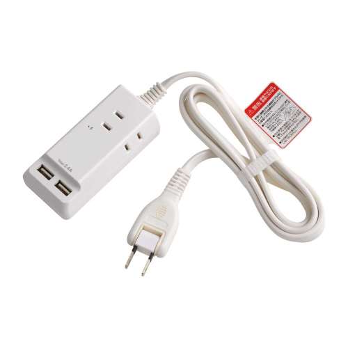 朝日電器　耐雷ＵＳＢコード付きタップ　１．５ｍ　ＷＬ‐２２１５ＳＵ