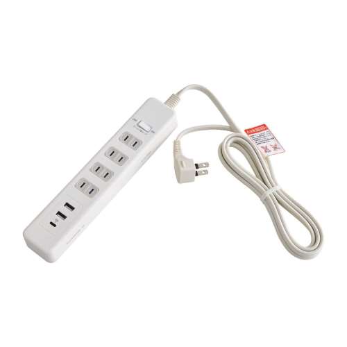 朝日電器　コード付ＵＳＢタップＰＤ２０Ｗ　ＷＬＳ‐４３２２ＳＵＣ（Ｗ）