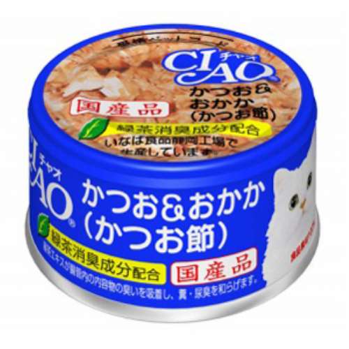 いなばペットフード　CIAO ホワイティ  かつお＆おかか(かつお節)８５ｇ  A-１０