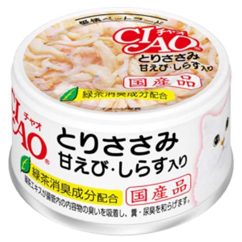 いなばペットフード　CIAO　とりささみ　甘えび・しらす入り８５ｇ