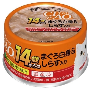 いなばペットフード　ＣＩＡＯ １４歳からのまぐろ白身＆しらす入り ７５ｇ