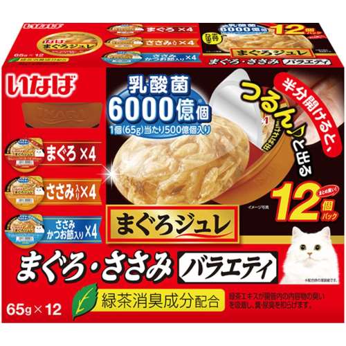 いなば食品　まぐろジュレ乳酸菌５００億個まぐろささみバラエティ ６５ｇ×１２個