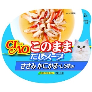 いなばペットフード　ＣＩＡＯ このままだしスープ ささみ かにかま・しらす入り６０ｇ