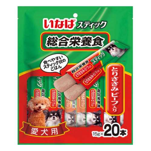 いなば食品　いなばスティック総合栄養食とりささみビーフ　２０本