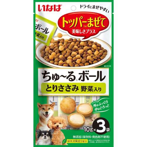 いなば食品　いなば　ちゅ～るボール　とりささみ　野菜入り　１０ｇ×３袋