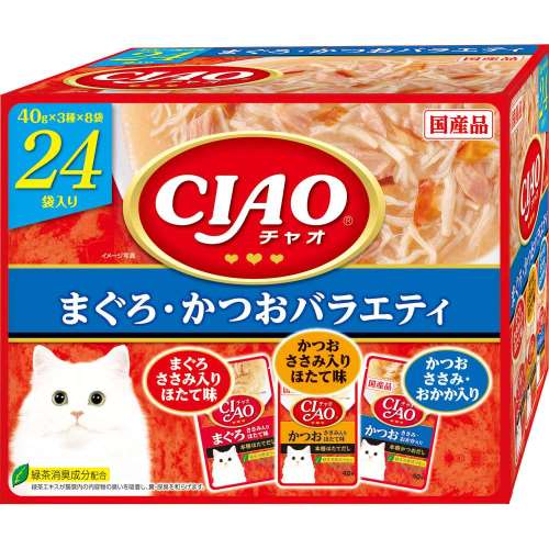いなば食品　ＣＩＡＯパウチ　まぐろ・かつおバラエティ　２４Ｐ