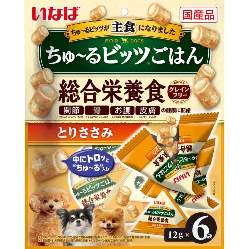 いなば食品　ちゅ～るビッツごはんとりささみ　６袋