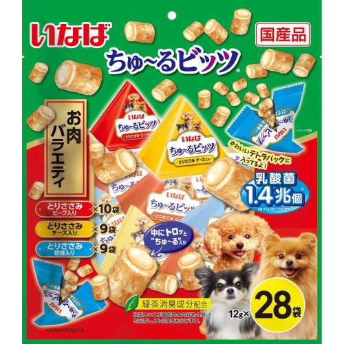いなば食品　ちゅ～るビッツ乳酸菌お肉バラエティ　１２ｇ×２８袋