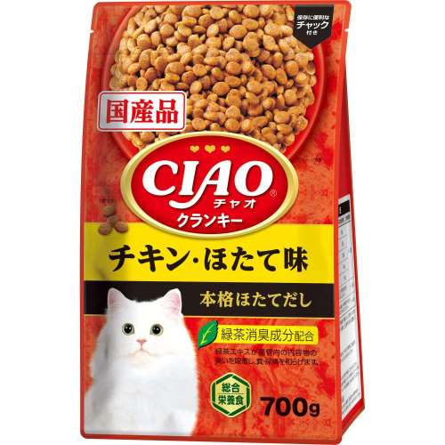 いなば食品　ＣＩＡＯクランキー　チキン・ほたて味　本格ほたてだし　７００ｇ