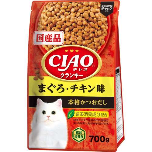 いなば食品　ＣＩＡＯクランキー　まぐろ・チキン味　本格かつおだし　７００ｇ