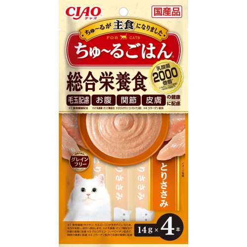 いなば食品　ＣＩＡＯ　ちゅ～るごはん　とりささみ　１４ｇ×４本