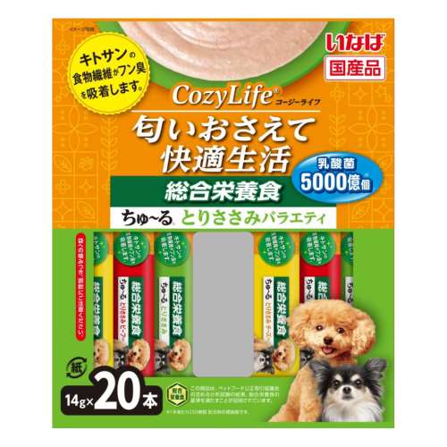 いなば食品　いなば　Ｃｏｚｙ　Ｌｉｆｅちゅ～る　総合栄養食　とりささみバラエティ　１４ｇ×２０本