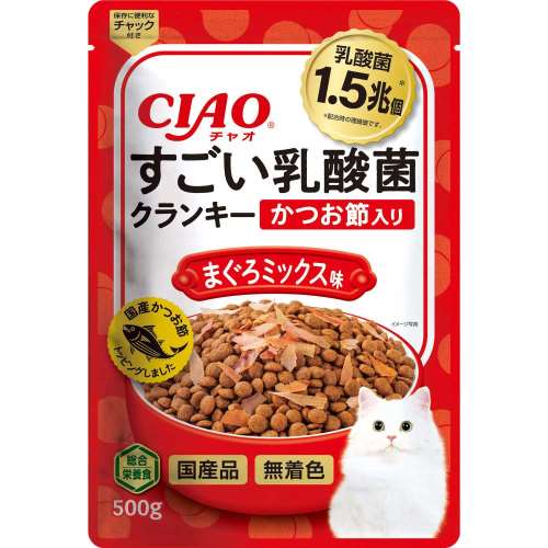 いなば食品　ＣＩＡＯ　すごい乳酸菌クランキー　かつお節入り　まぐろミックス味　５００ｇ