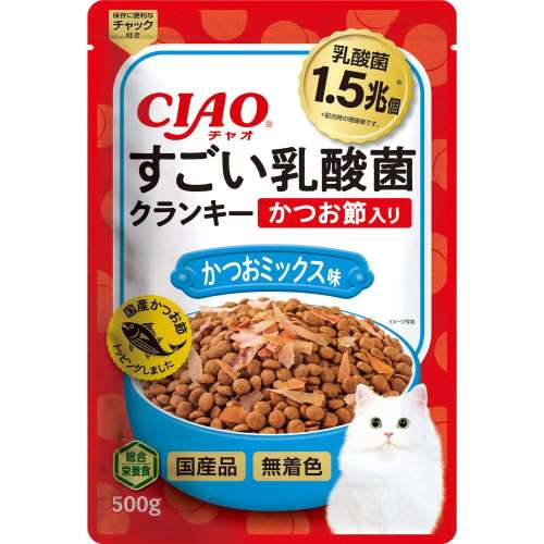 いなば食品　ＣＩＡＯ　すごい乳酸菌クランキー　かつお節入り　かつおミックス味　５００ｇ