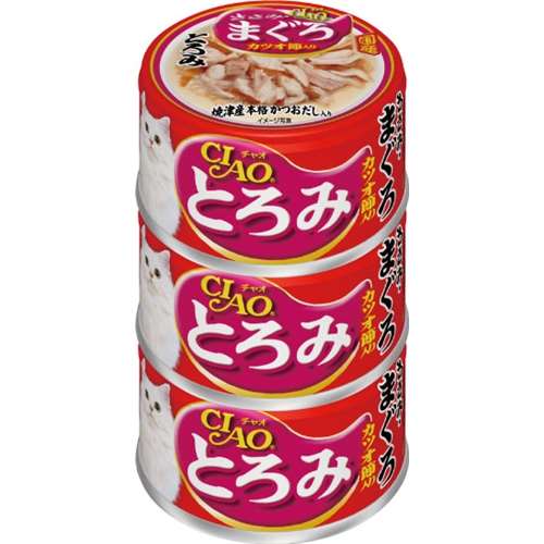 いなばペットフード　ＣＩＡＯ　とろみ　ささみ　３Ｐまぐろ　カツオ節入り　８０ｇ