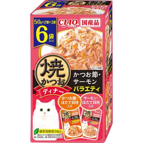 いなば食品　焼かつおディナー６Ｐ かつお節・サーモンバラエティ