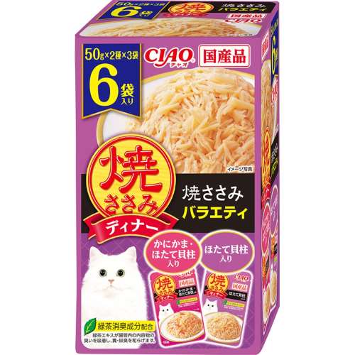 いなば食品　焼かつおディナー６Ｐ 焼ささみバラエティ