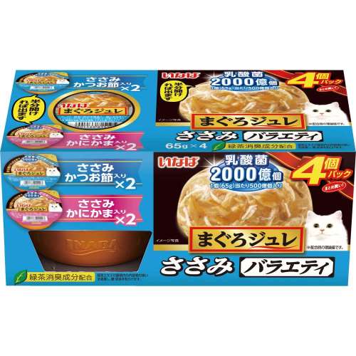 いなば食品　まぐろジュレ乳酸菌５００億個ささみバラエティ　６５ｇ×４個