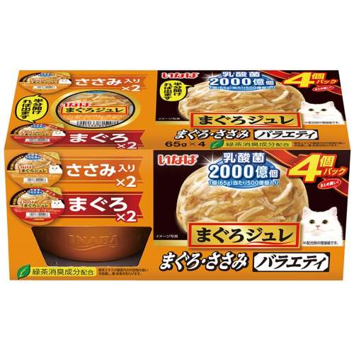 いなば食品　まぐろジュレ乳酸菌５００億個まぐろ・ささみバラエティ ６５ｇ×４個