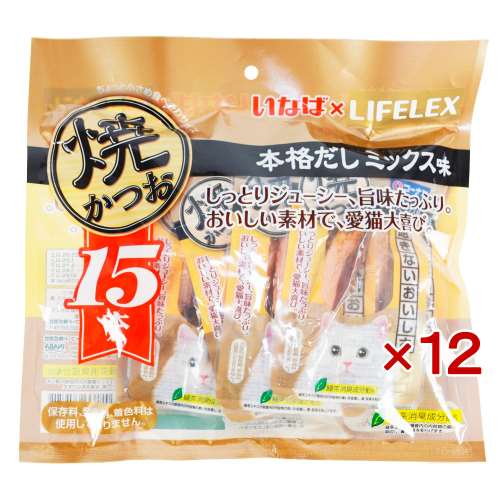 いなばペットフード　焼きかつお　１５本入 本格だしミックス味　×12個セット