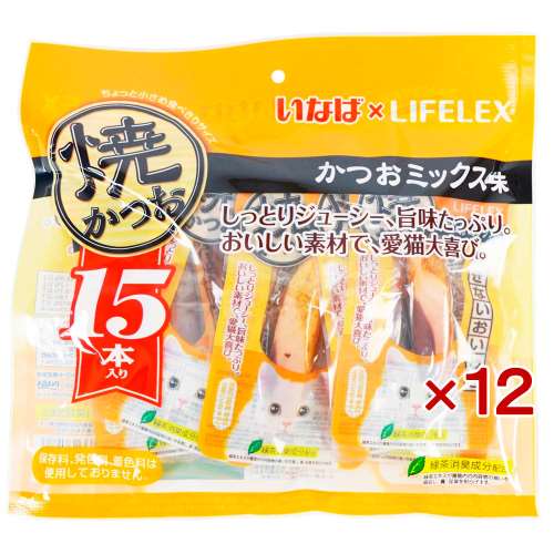 いなばペットフード　焼きかつお　１５本入 かつおミックス味　×12個セット