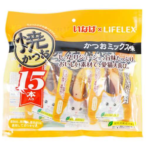 いなばペットフード　焼きかつお　１５本入 かつおミックス味