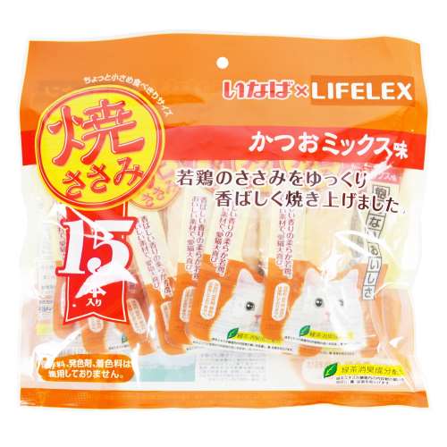 いなばペットフード　焼きささみ　１５本入 かつおミックス味