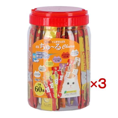 いなばペットフード　ＥＸちゅ～る　ささみバラエティー　６０本　ＴＳＣ－１２　×3個セット