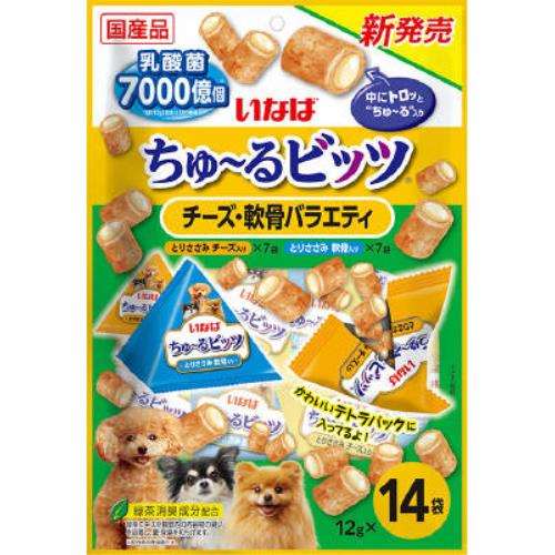 いなば食品　いなば　ちゅ～るビッツ　１４袋入り　チーズ・軟骨バラエティ　１４袋