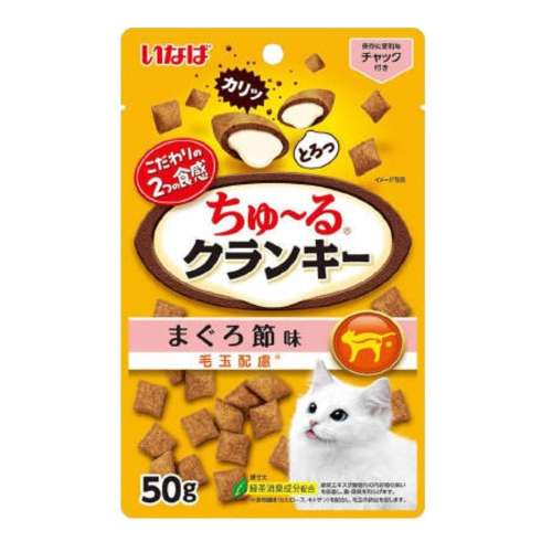 いなば食品　ちゅ～るクランキー　毛玉配慮まぐろ節味　５０ｇ