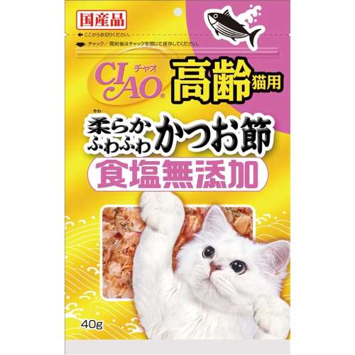 いなばペットフード　チャオ食塩無添加高齢猫用柔らかかつお節40ｇ