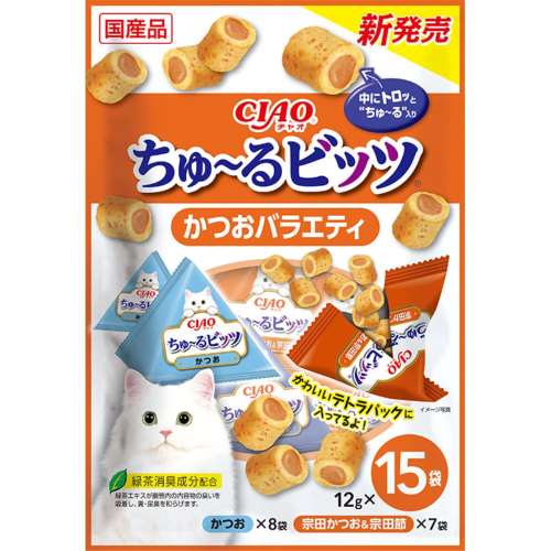 いなば食品　チャオちゅ～るビッツ かつおバラエティ１５袋