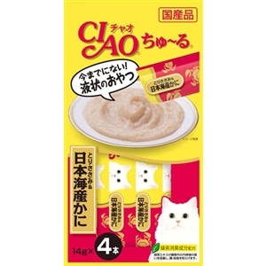 いなばペットフード　ＣＩＡＯ　ちゅ～る　とりささみ＆日本海産かに１４ｇ×４本