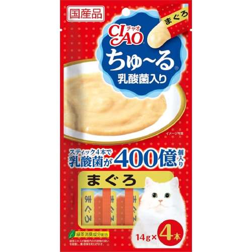 いなばペットフード　ちゅーる乳酸菌入り　まぐろ　１４ｇ×４本