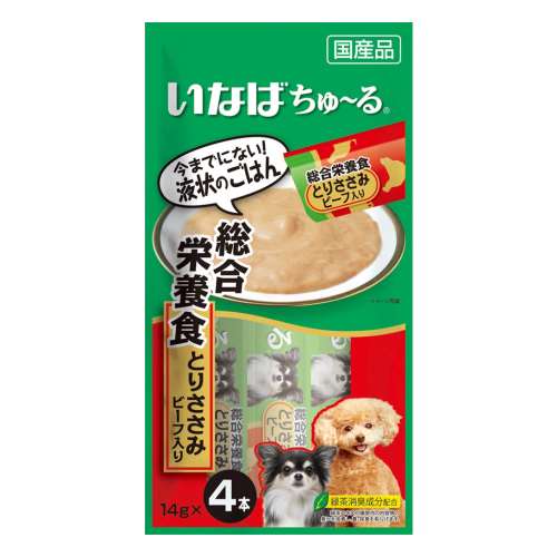 いなばペットフード　犬用ちゅ～る　総合栄養食　とりささみ　ビーフ入り