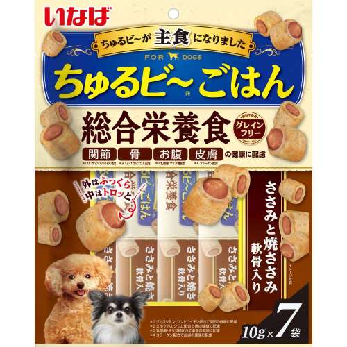 いなば食品　ちゅるビ～ごはん　ささみと焼ささみ　軟骨入り　７袋
