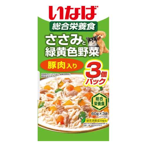 いなば食品　ささみと緑黄色野菜　豚肉入り ６０ｇ×３Ｐ