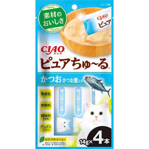 いなば食品　ＣＩＡＯピュアちゅ～るかつおかつお節　１４ｇ×４本