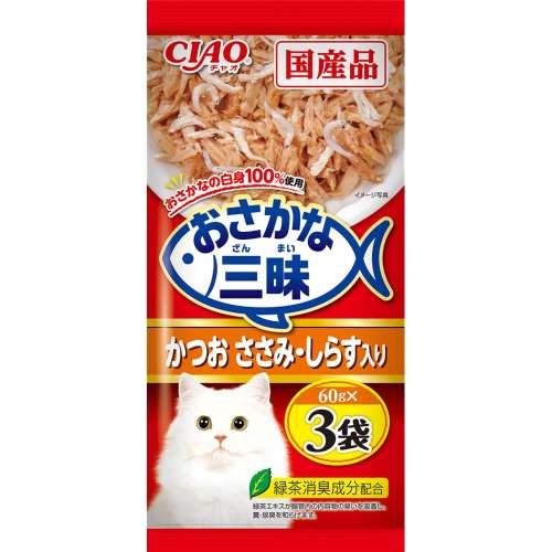 いなば食品　おさかな三昧 かつおしらす・ささみ入３Ｐ