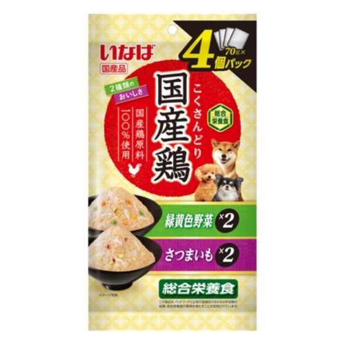 いなば食品　国産鶏　緑黄色野菜・さつまいもバラエティ　７０ｇ×４個パック