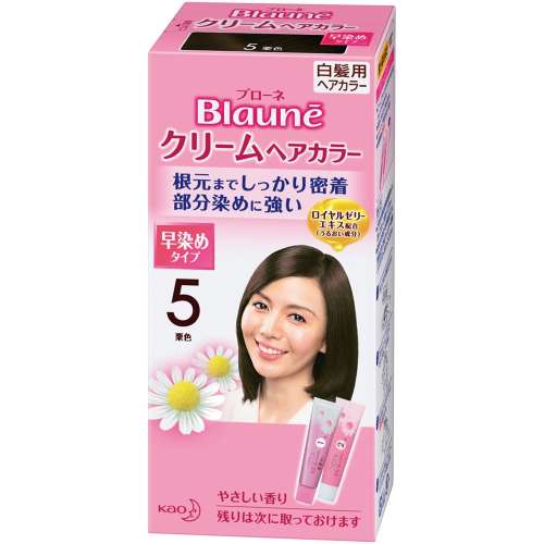 花王　ブローネ　クリームヘアカラー５　栗色　８０ｇ