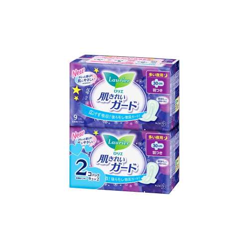ロリエ　肌きれいガード夜用　羽つき　9コ入×2　×12個セット