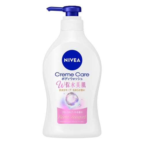 花王　ニベア　クリームケア　ボディウォッシュ　Ｗ保水美肌　フローラルブーケの香り　ポンプ　４７０ｍｌ