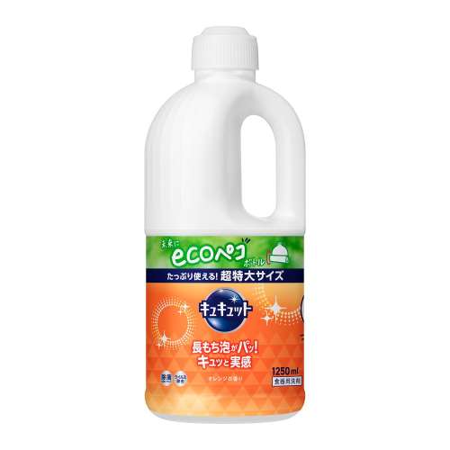 花王　キュキュット　オレンジの香り　つめかえ用　1250ｍｌ　×6個セット