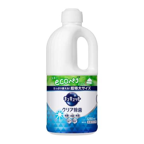 花王　キュキュット　クリア除菌　微香性　つめかえ用　1250ｍｌ　×6個セット